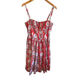 Bernie Dexter Sleeveless Floral Fit & Flare Pin Up Style Dress - size Medium